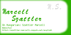 marcell szattler business card